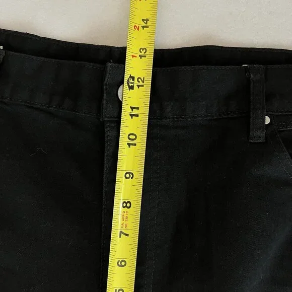 First Row Men's Future Distressed Slim Black Jeans Sz 42x32 Straight Stretch NWT